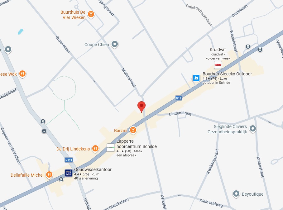 Locatie van Rayjo, Turnhoutsebaan 177, Schilde